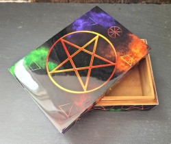 Box with pentagram, colorful