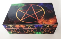 Box with pentagram, colorful